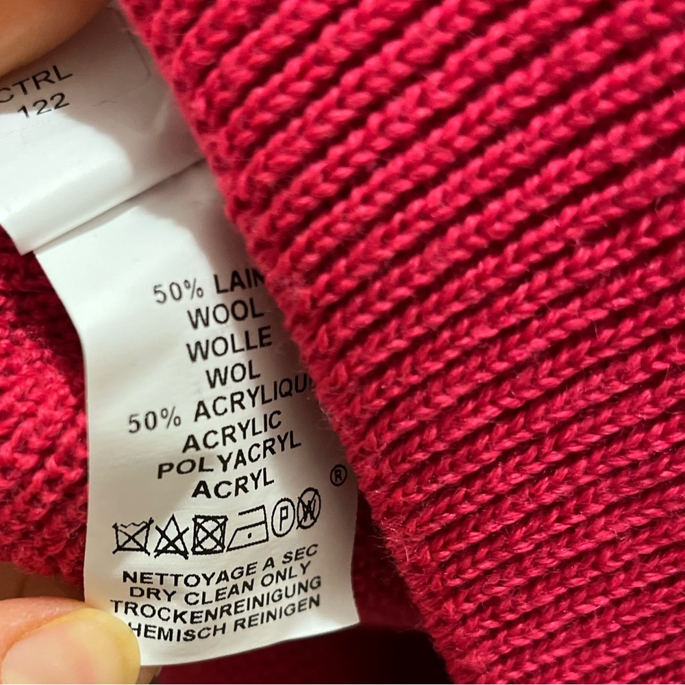 Saint James Pink Button Front Wool Blend Cardigan Nautical Sz 8 - Picture 8 of 14